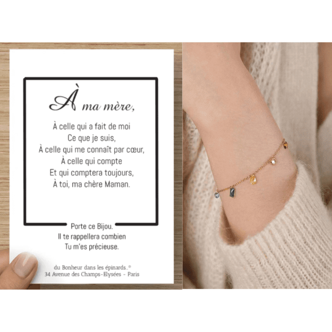 CARTE + BRACELET 7 PIERRES