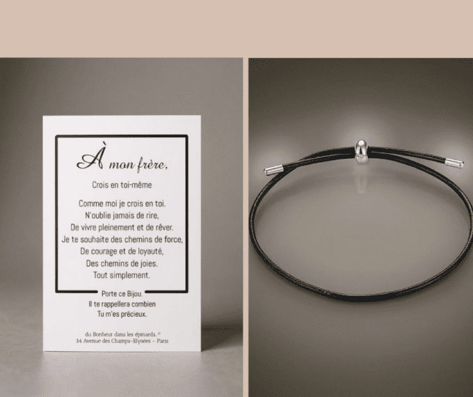 CARTE A MON FRERE + BRACELET - F46