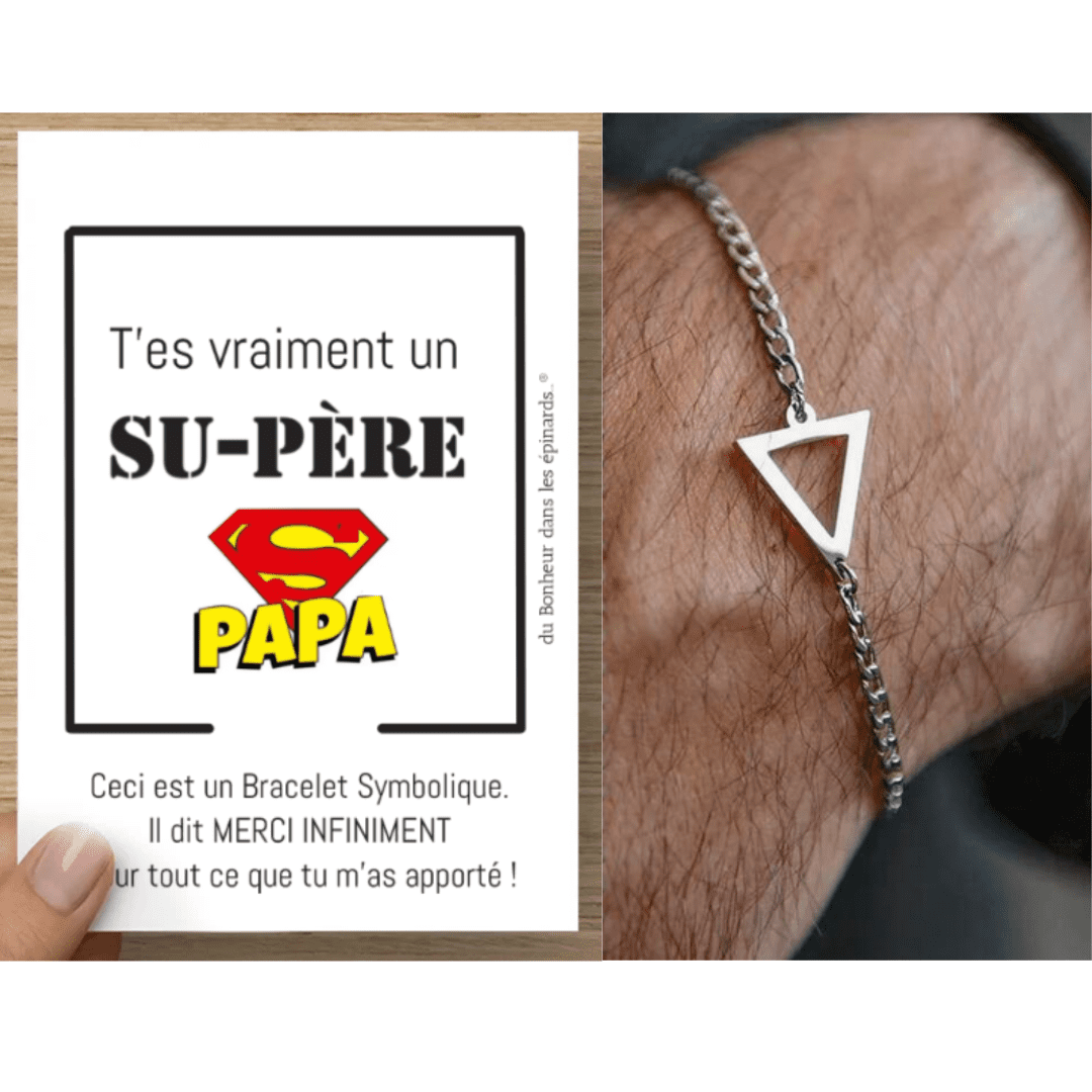 CARTE SU-PERE PAPA + BRACELET - F39