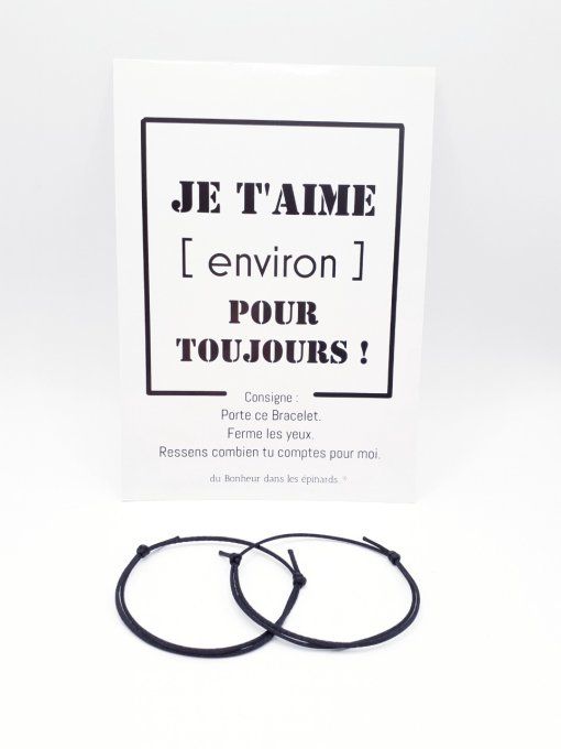 CARTE  ENVIRON POUR TOUJOURS + 2 BRACELETS PERMANENTS - R07 