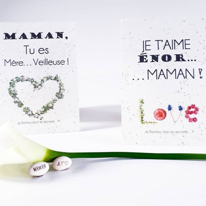 DUO MAGIQUE MAMAN CARTE A PLANTER + GRAINE A PLANTER -F37