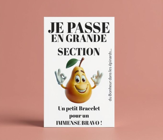 CARTE + LE BRACELET PASSAGE - DE LA MATERNELLE A LA 6IEME