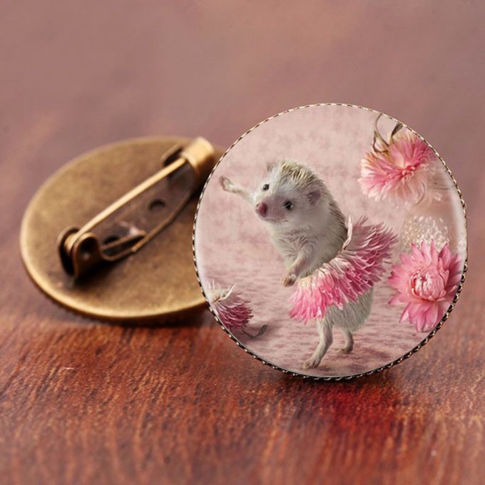 CARTE MON ENFANT + 1 BROCHE HERISSON - F10