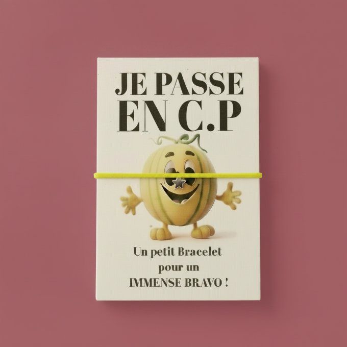 CARTE + LE BRACELET DE REUSSITE - IMPERDABLE - ETOILE - 19 couleurs