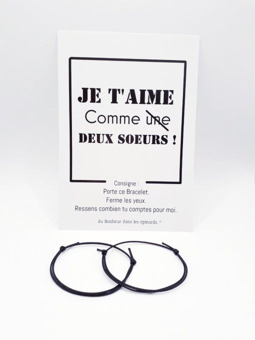 CARTE COMME DEUX SOEURS + 2 BRACELETS PERMANENTS - S19