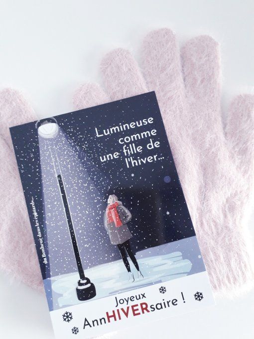 CARTE ANNHIVERSAIRE + GANTS