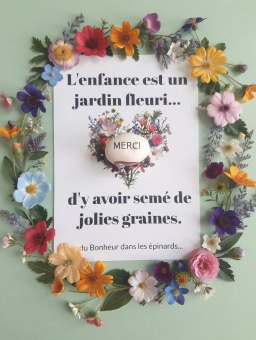 GRAINE MAGIQUE - FIN D'ANNEE SCOLAIRE - MERCI 