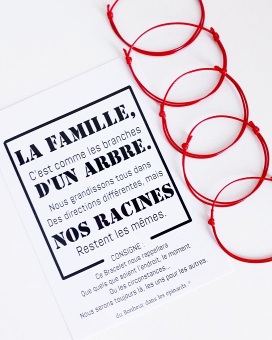 CARTE LA FAMILLE  + 2 à 12 BRACELETS - F36