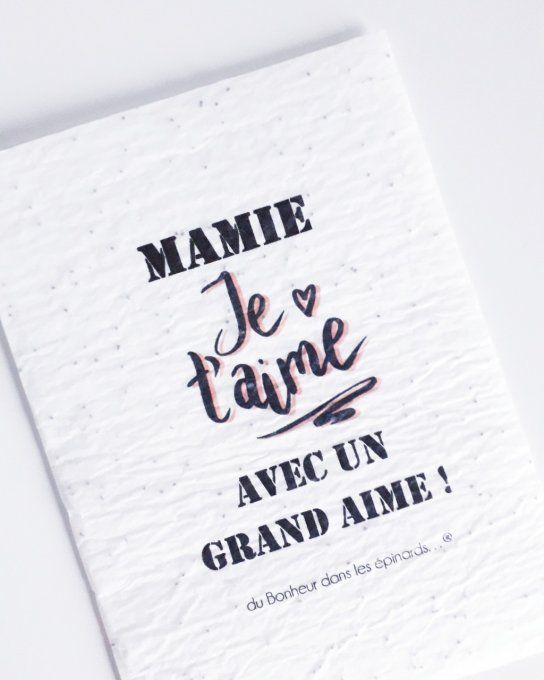 CARTE MAGIQUE A PLANTER - AVEC UN GRAND AIME - N19