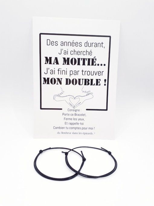 CARTE MOITIE DOUBLE + 2 BRACELETS PERMANENTS - R42