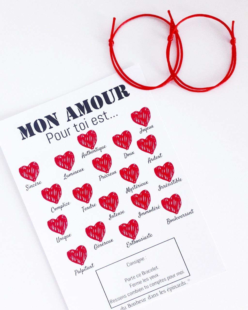 Affiche Pour toi mon amour - cadeau saint valentin homme femme