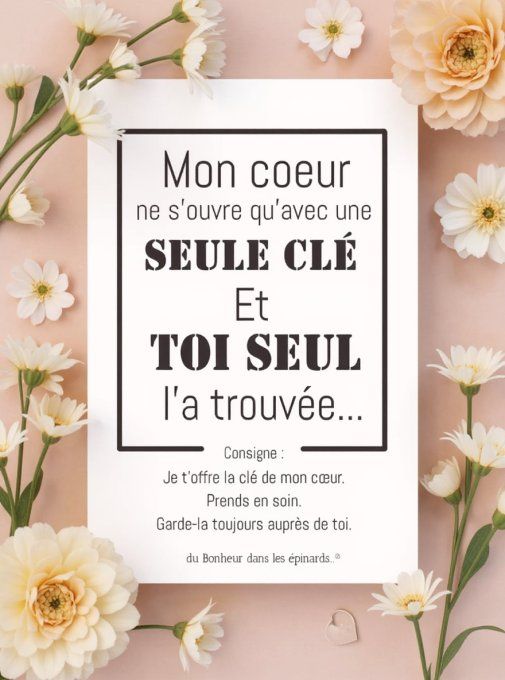 CARTE MON COEUR + 2 PORTE-CLES SERRURE - R32