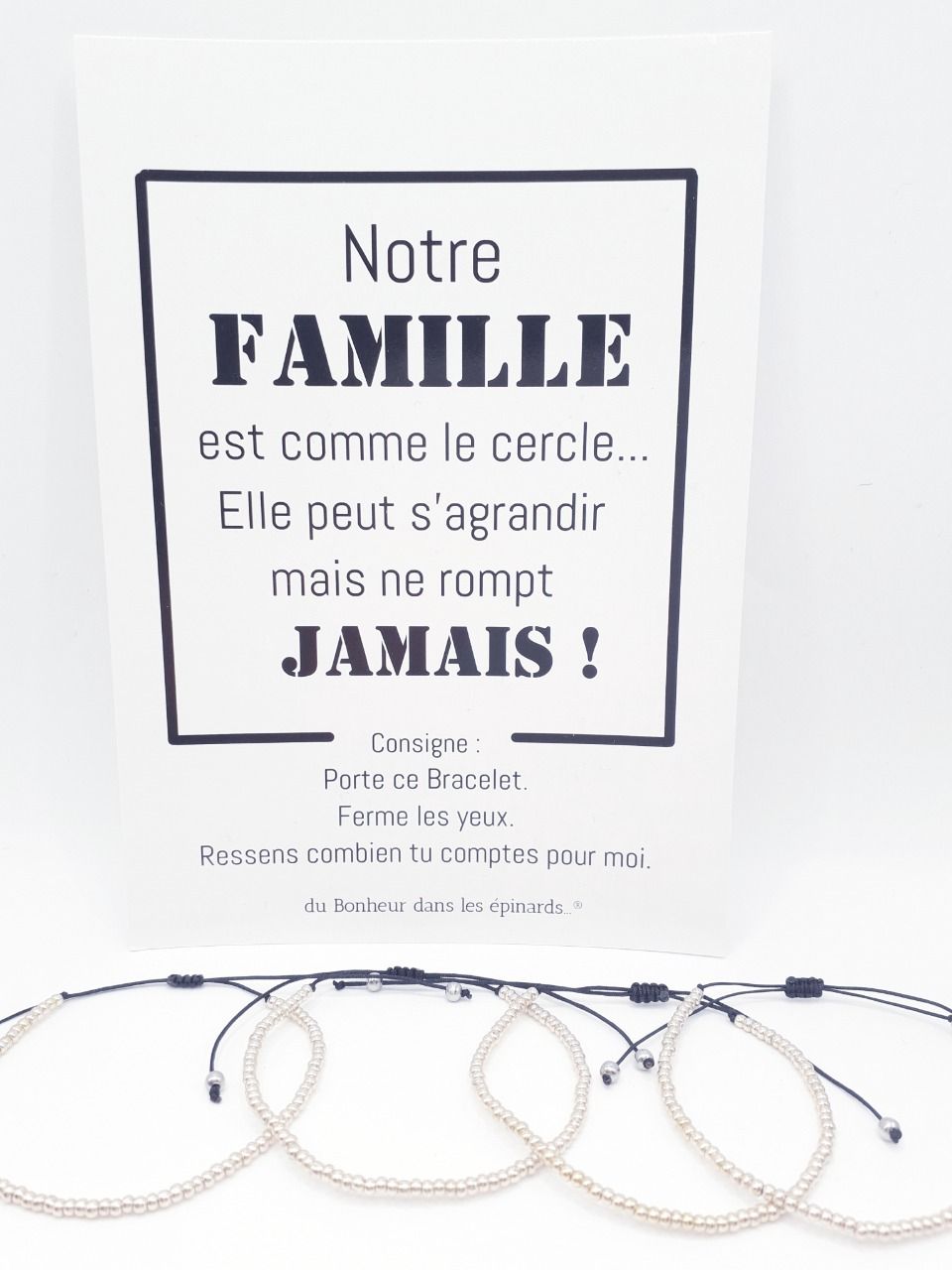 Carte Famille Unie 2 A 10 Bracelets Dubonheurdanslesepinards