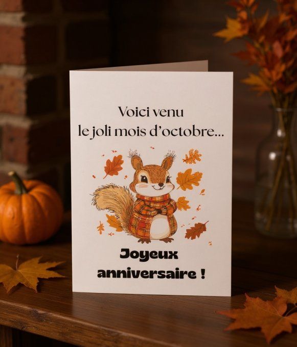 CARTE MAGIQUE A PLANTER - ANNIVERSAIRE OCTOBRE - 