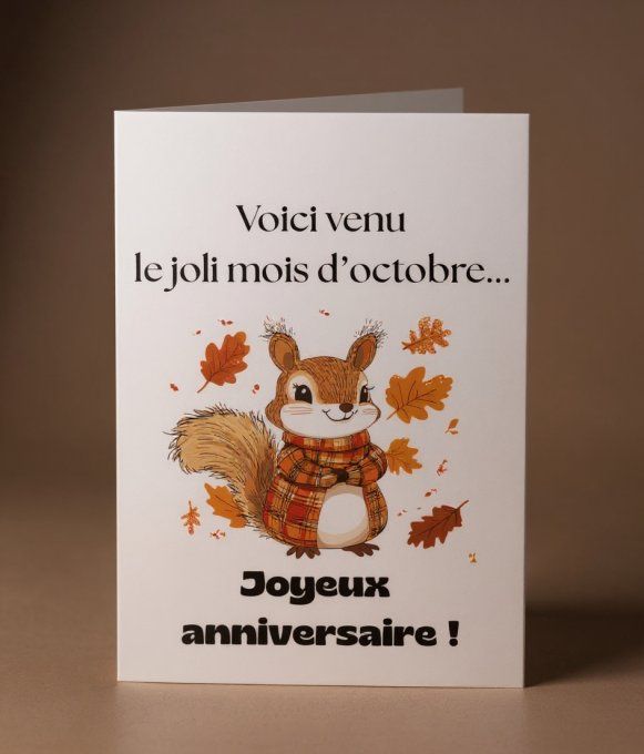 CARTE MAGIQUE A PLANTER - ANNIVERSAIRE OCTOBRE - 