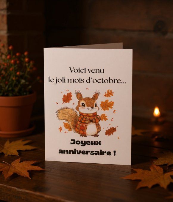 CARTE MAGIQUE A PLANTER - ANNIVERSAIRE OCTOBRE - 