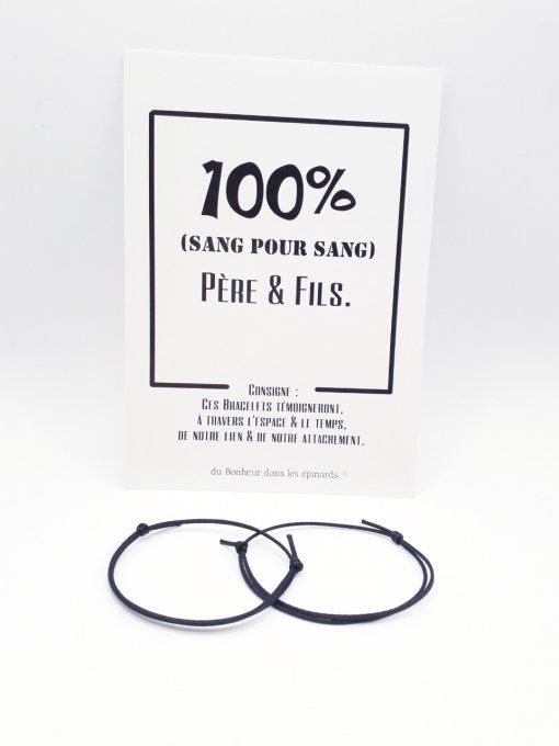 CARTE + 2 BRACELETS PERMANENTS - 100% PERE & FILS - F34