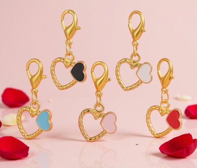 CARTE P'TIT BISOU DE POCHE + MINI PORTE CLES COEUR - S28