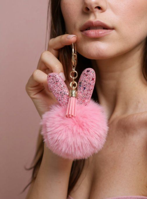 CARTE JE NE SUIS PAS ASSEZ PETITE + 1 BIJOU DE SAC ROSE- S23