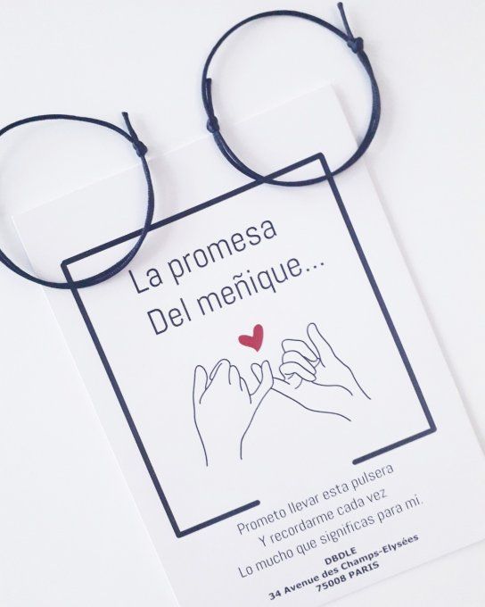 Tarjeta + 2 pulseras -14 colores -  I03 - SPAIN