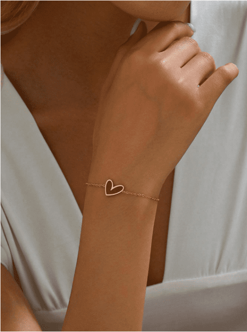 CARTE T'ES TROP FRAICHE + BRACELET COEUR POUR ELLE