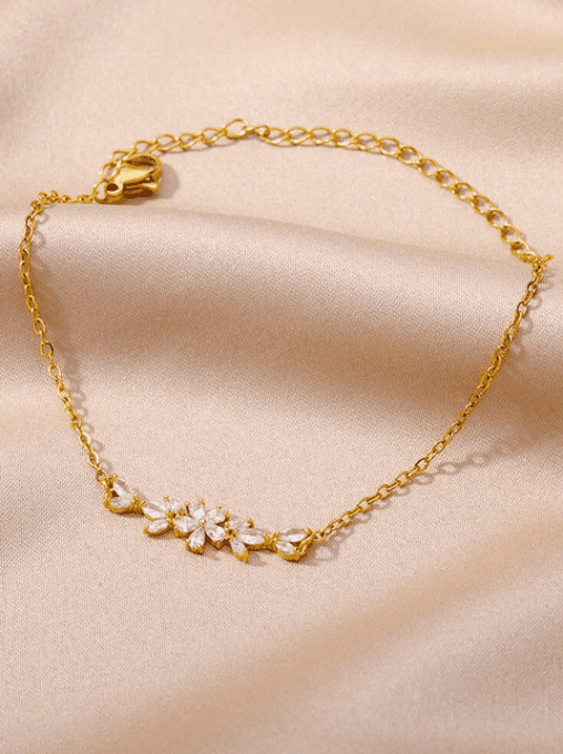 CARTE JE T'AIME UN PEU BEAUCOUP... + BRACELET FLEUR POUR ELLE