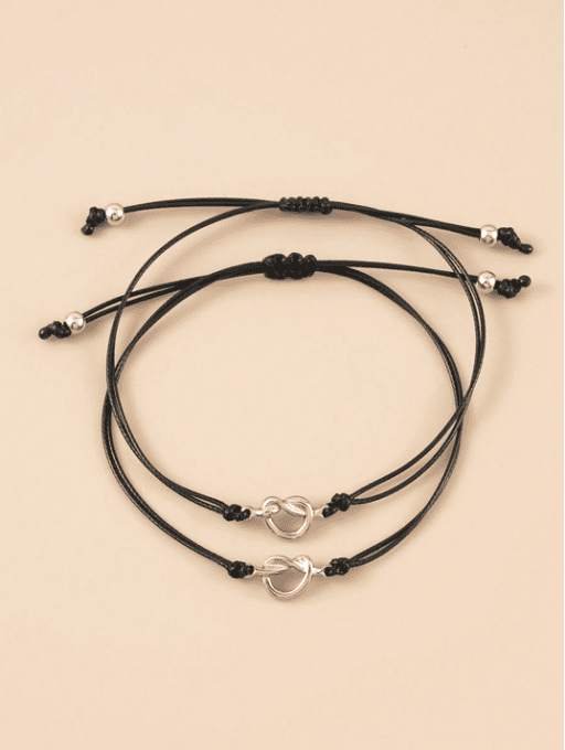 CARTE JE T'AIME AUSSI FORT QUE LE LIEN + 2 BRACELETS NOEUDS