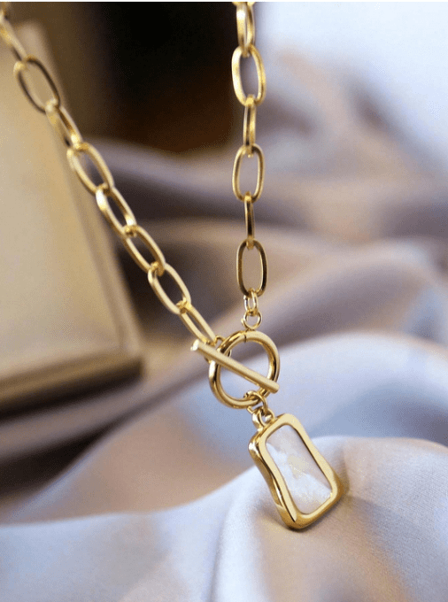 CARTE SELF-GIFT + COLLIER CHAINE DORE -MARS -  D14 