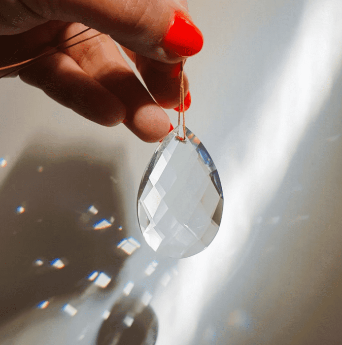 CARTE + ATTRAPEUR DE LUMIERE EN CRISTAL - Modèle au choix