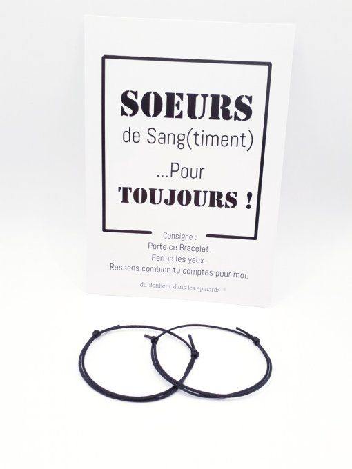 CARTE + 2 BRACELETS PERMANENTS - SOEURS DE SANG TIMENT - S03