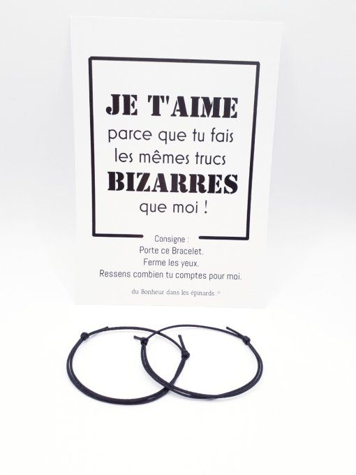 CARTE TRUCS BIZARRES+ 2 BRACELETS PERMANENTS - R19