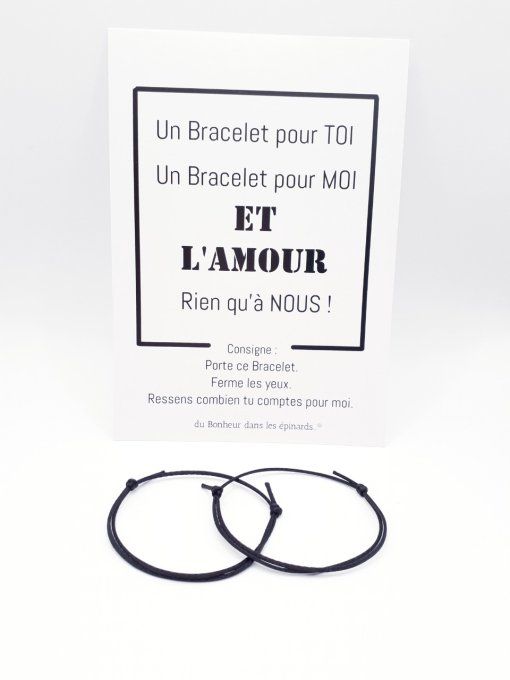 CARTE + 2 BRACELETS PERMANENTS - UN BRACELET POUR TOI - R15