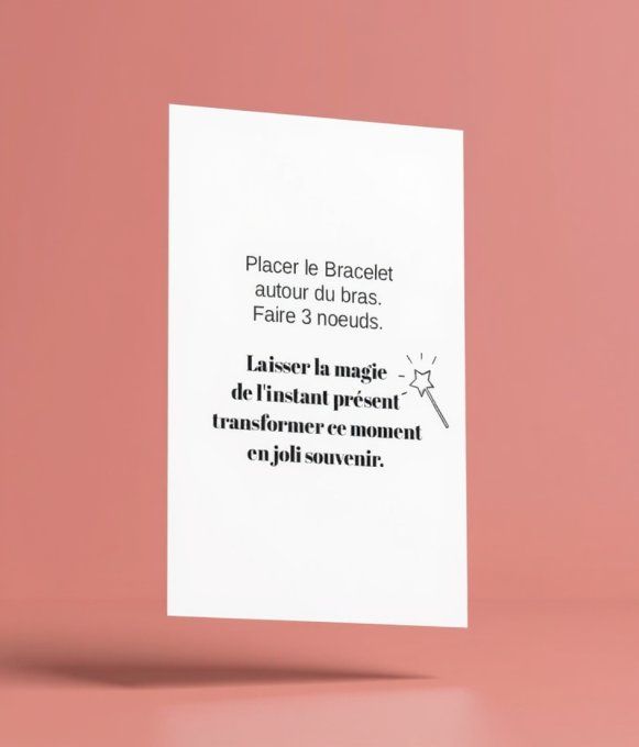 CARTE + LE BRACELET DE REUSSITE - DE LA MATERNELLE A LA 6IEME