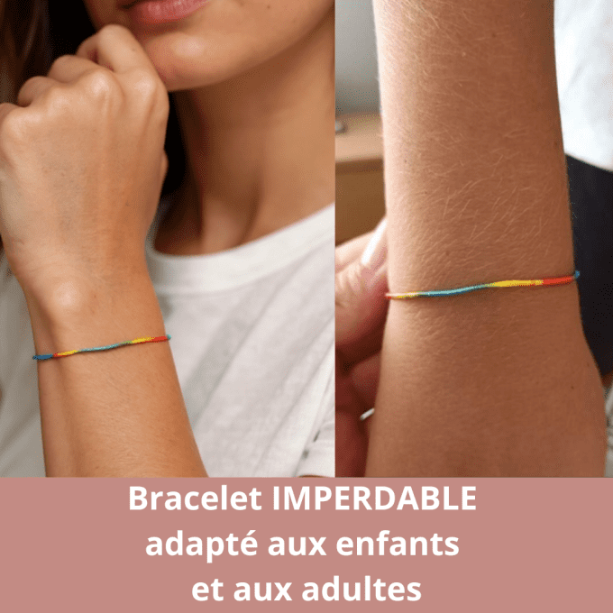 CARTE + LE BRACELET IMPERDABLE - MON ENFANT - BB10 (de 1 à 10 Bracelets)